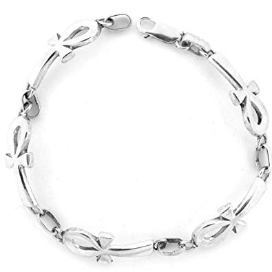 Egyptian Jewelry Silver Ankh Bracelet