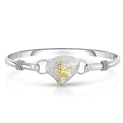 Unique Royal Jewelry Ocean Side Sterling Silver Nautical Interchangeable Bangle