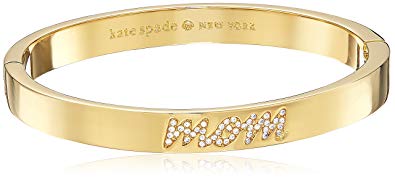 Kate Spade New York Pave Mom Bangle Mom Knows Best Pave Mom Clear/Gold Bangle Bracelet