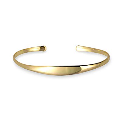 Bling Jewelry Gold Plated Silver Thin Adjustable Stackable Bangle Bracelet