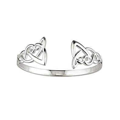 Celtic Knot Bangle Bracelet Silver Made in Ireland