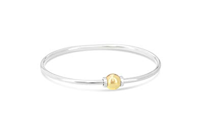 The Beach Ball Bracelet From Cape Cod 925 sterling silver and 14k solid gold ball