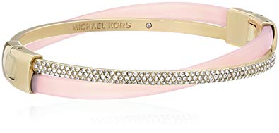 Michael Kors Core Acetate and Pave Crisscross Hinged Bangle Bracelet