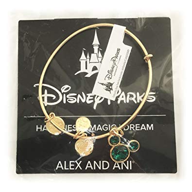 NA Disney Parks Alex and Ani Mickey Mouse Swarovski Crystals Birthstone Bangle Bracelet