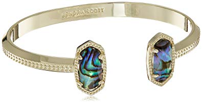 Kendra Scott Elton Gold Cuff Bracelet In Abalone Shell