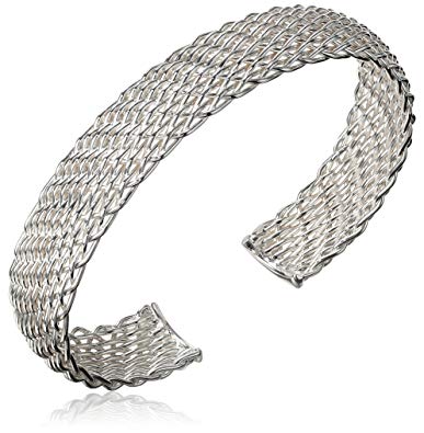 Sterling Silver Polished Metal Cuff Bracelet, 7
