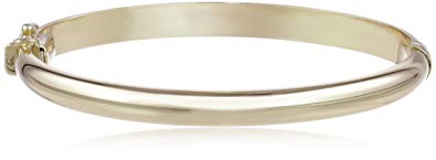 10k Gold 6.1mm Polished Dome Bangle Bracelet, 2 1/2